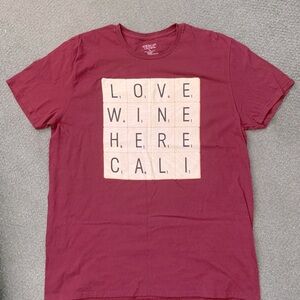 Love, Wine, Here, Cali Novelty Tee-Shirt